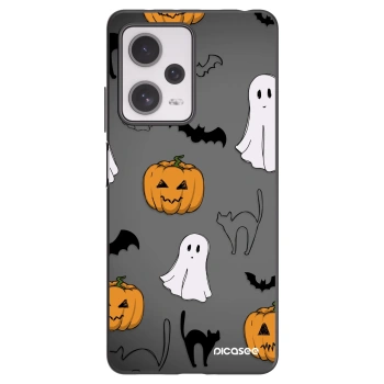 Picasee silikonový černý obal pro Xiaomi Redmi Note 12 Pro+ 5G - Spooky crew