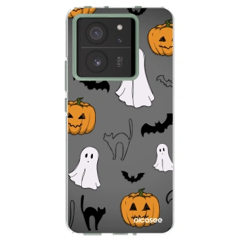 Picasee silikonový průhledný obal pro Xiaomi 13T Pro - Spooky crew