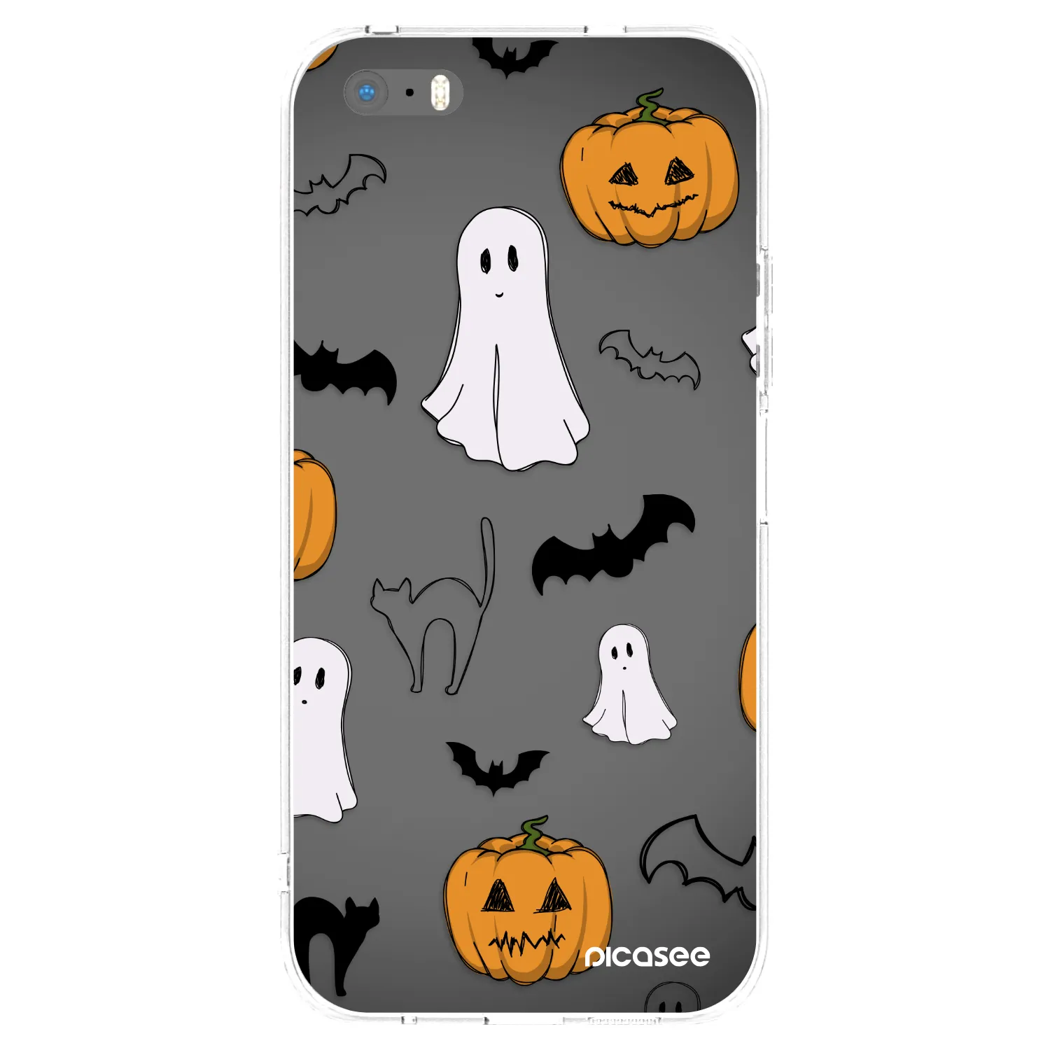 Picasee silikonový průhledný obal pro Apple iPhone 5/5S/SE - Spooky crew