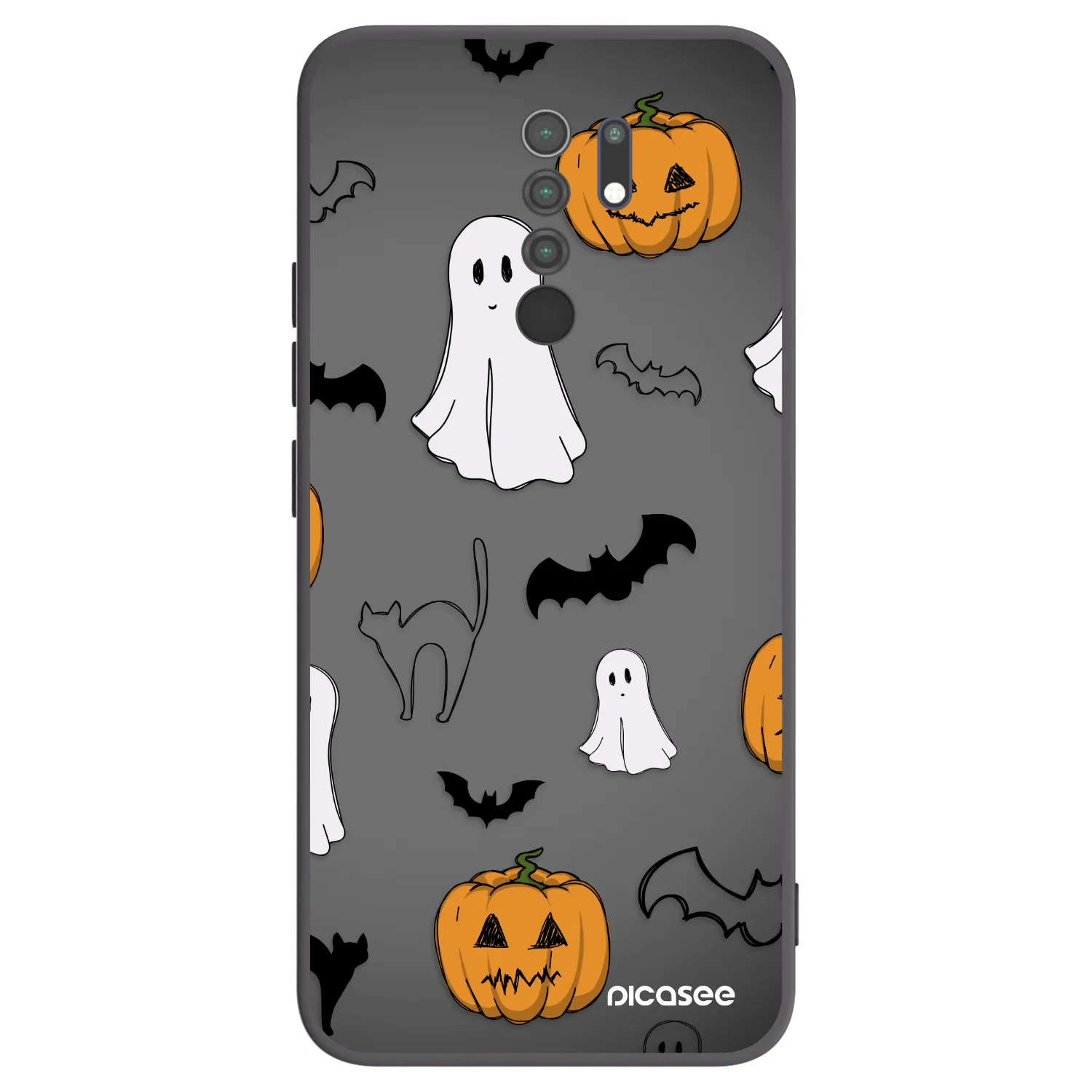 Picasee silikonový černý obal pro Xiaomi Redmi 9 - Spooky crew