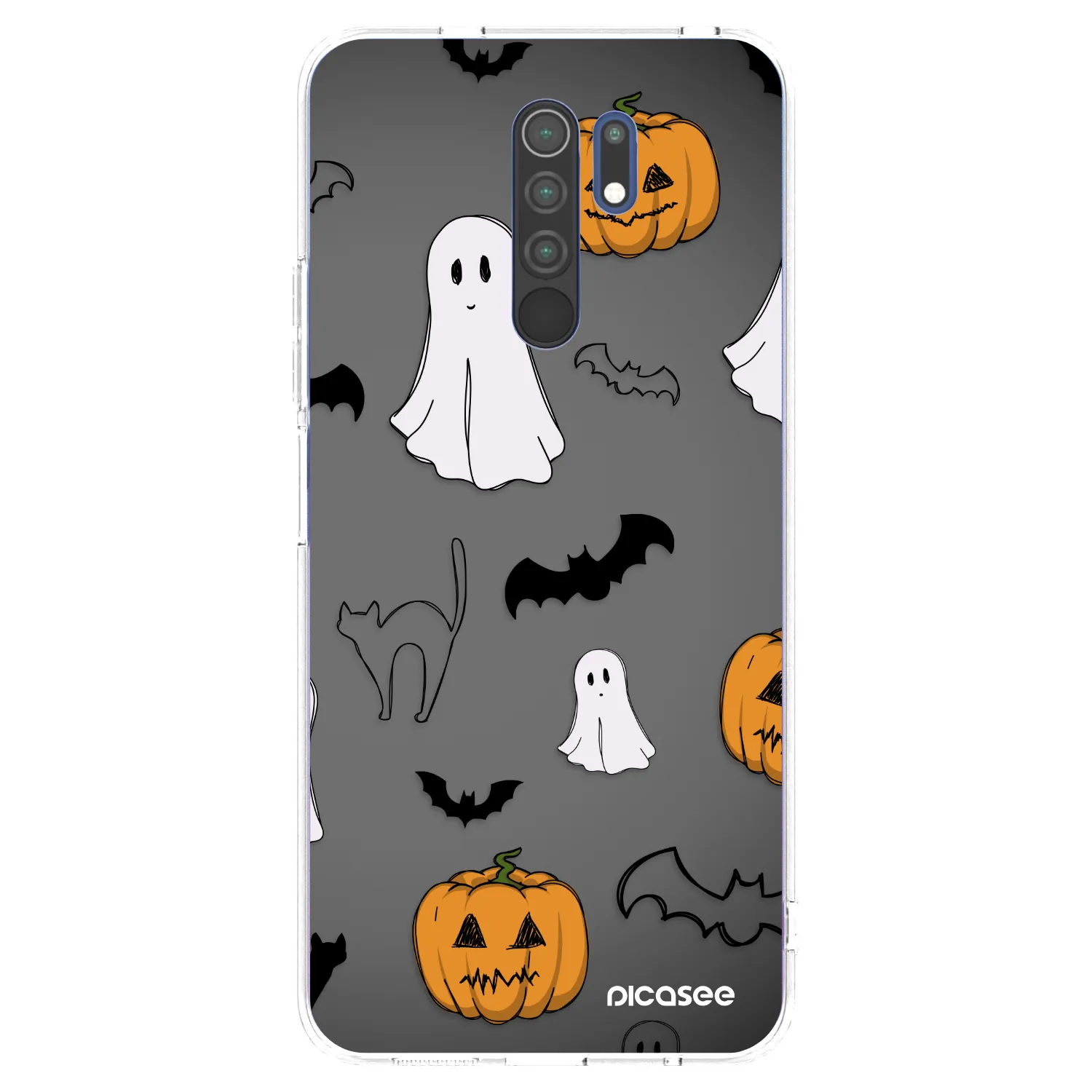 Picasee silikonový průhledný obal pro Xiaomi Redmi 9 - Spooky crew