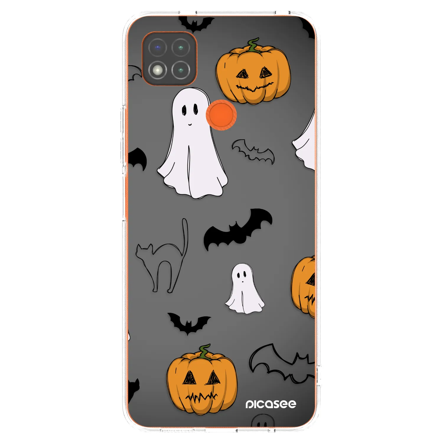 Picasee silikonový průhledný obal pro Xiaomi Redmi 9C - Spooky crew