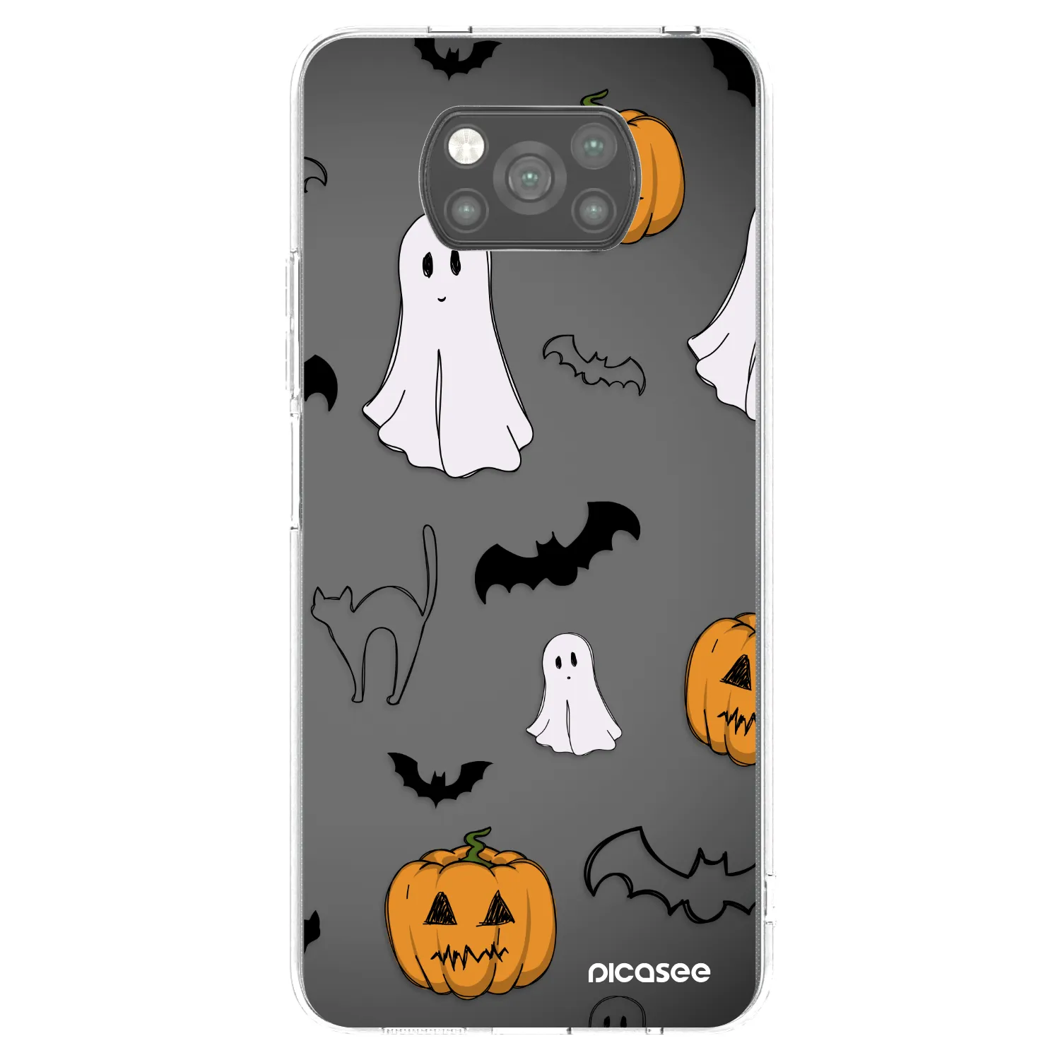Picasee silikonový černý obal pro Xiaomi Poco X3 - Spooky crew