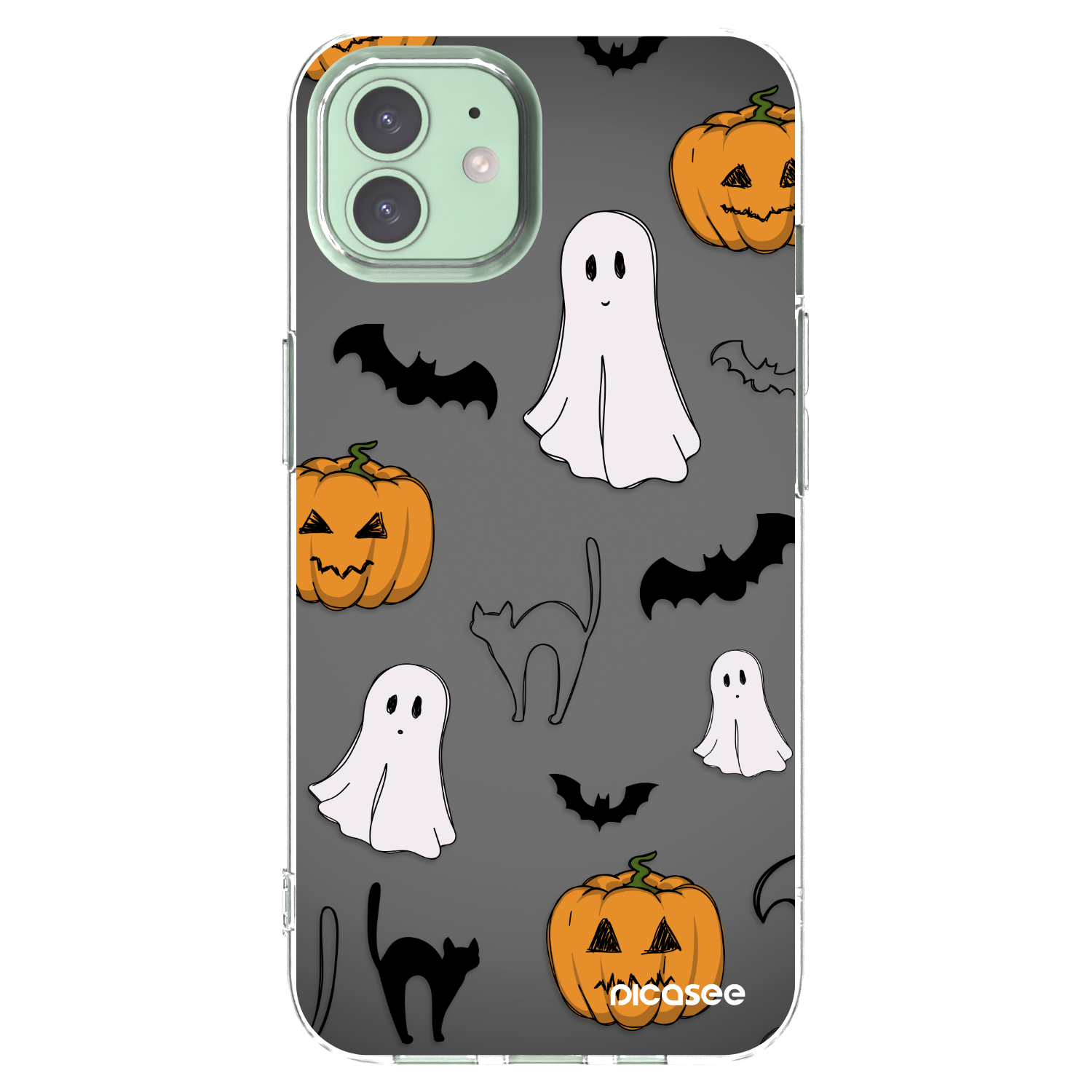 Picasee silikonový průhledný obal pro Apple iPhone 12 - Spooky crew