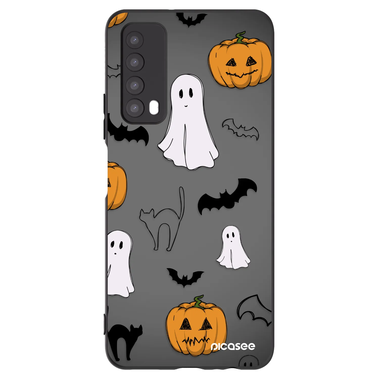 Picasee silikonový černý obal pro Huawei P Smart 2021 - Spooky crew