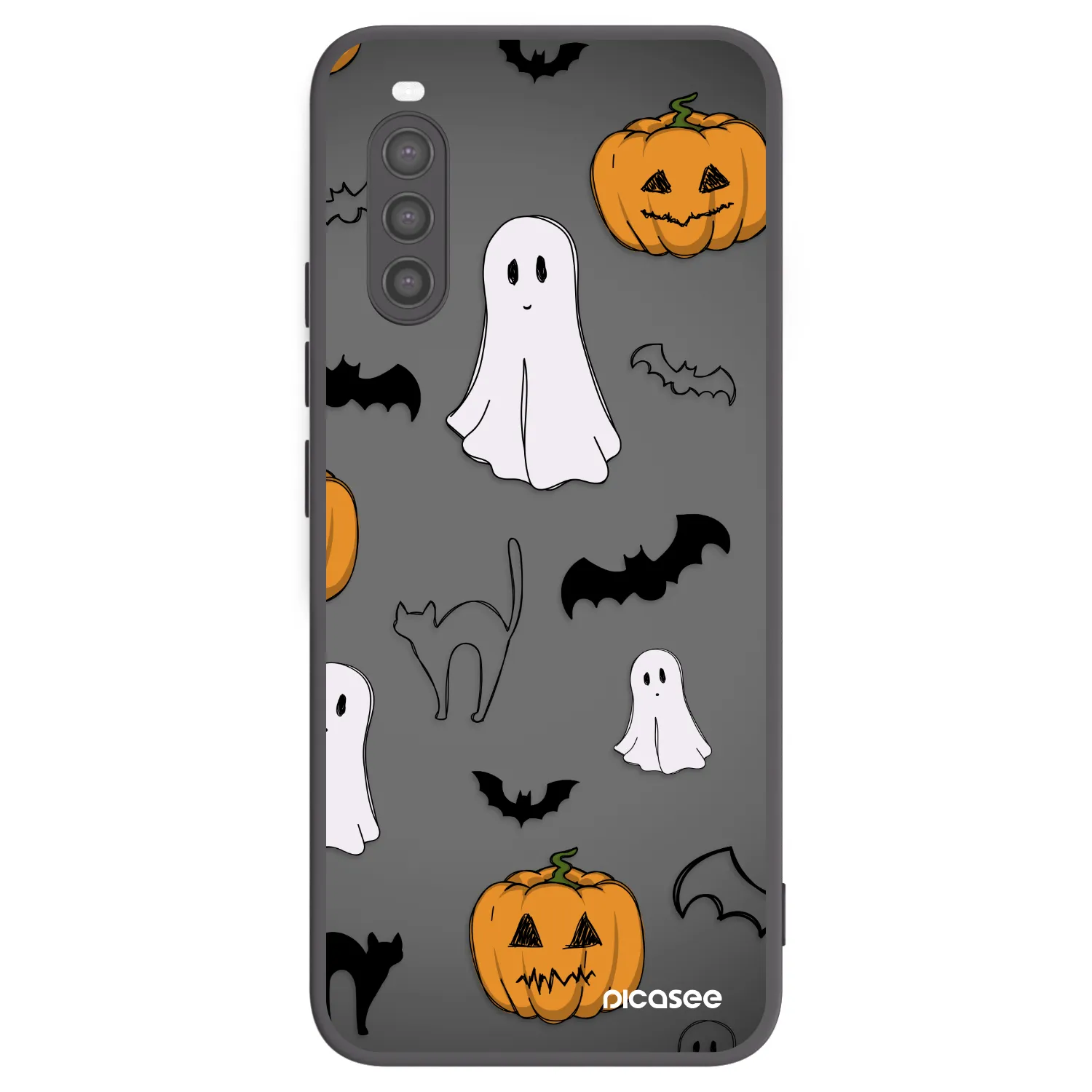 Picasee silikonový černý obal pro Sony Xperia 10 II - Spooky crew