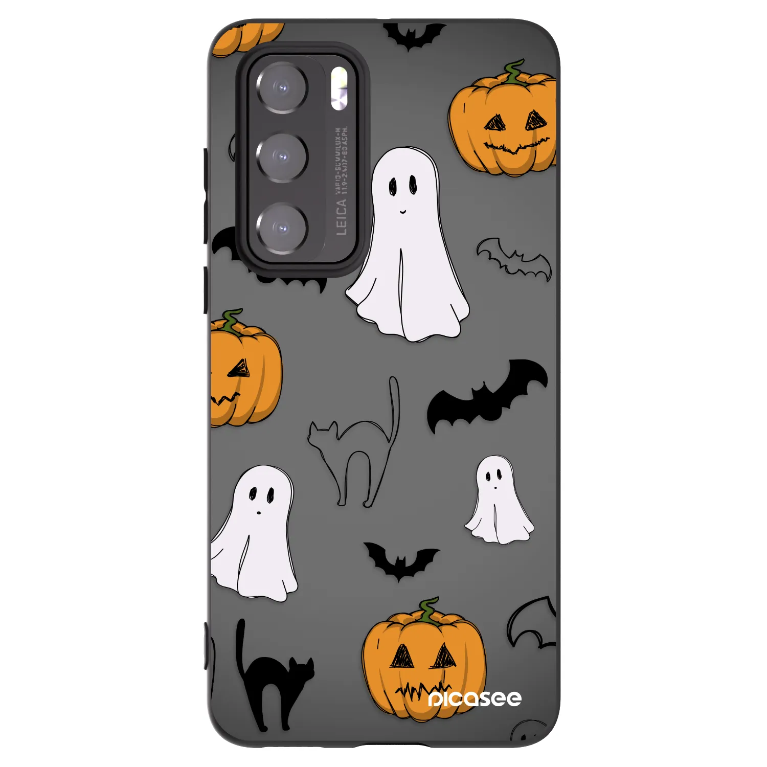 Picasee silikonový černý obal pro Huawei P40 - Spooky crew
