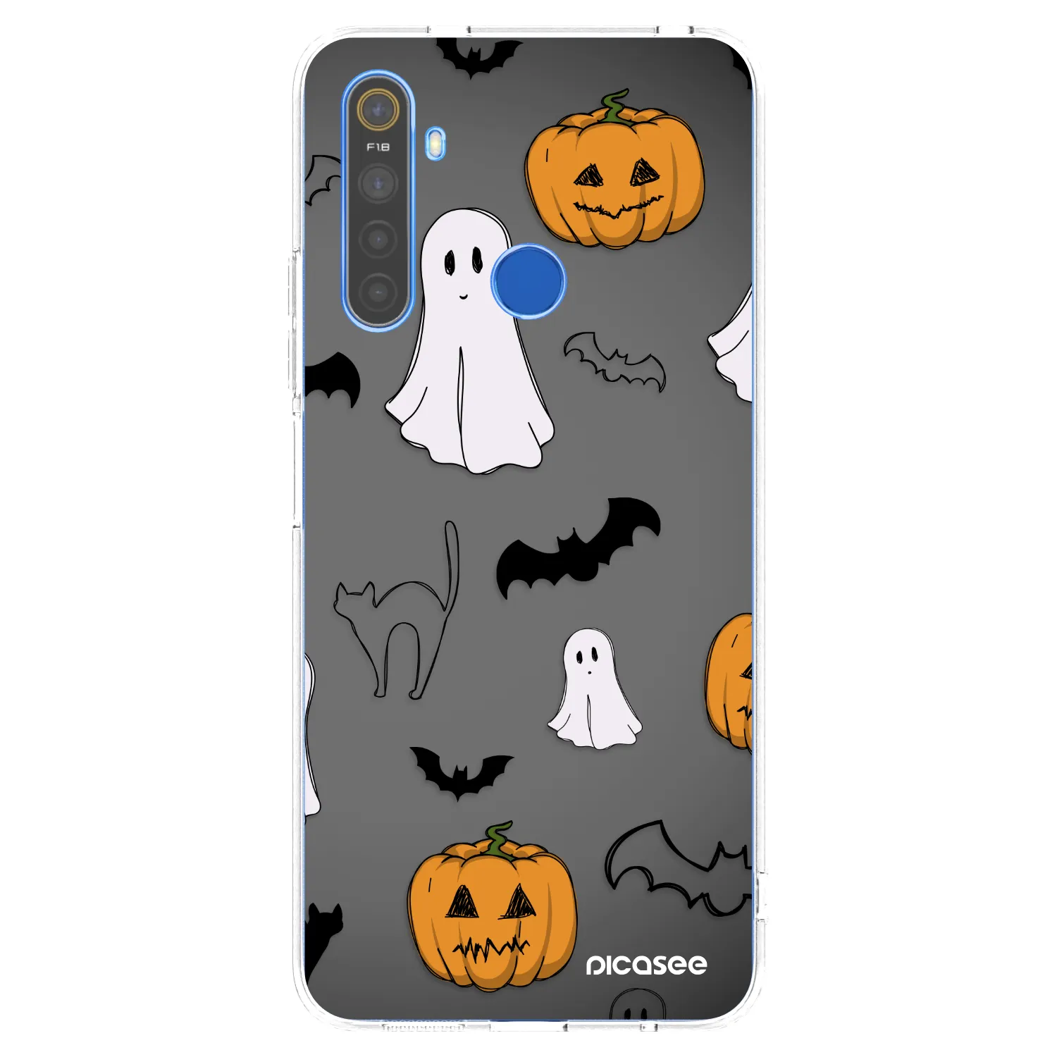 Picasee silikonový průhledný obal pro Realme 5 - Spooky crew