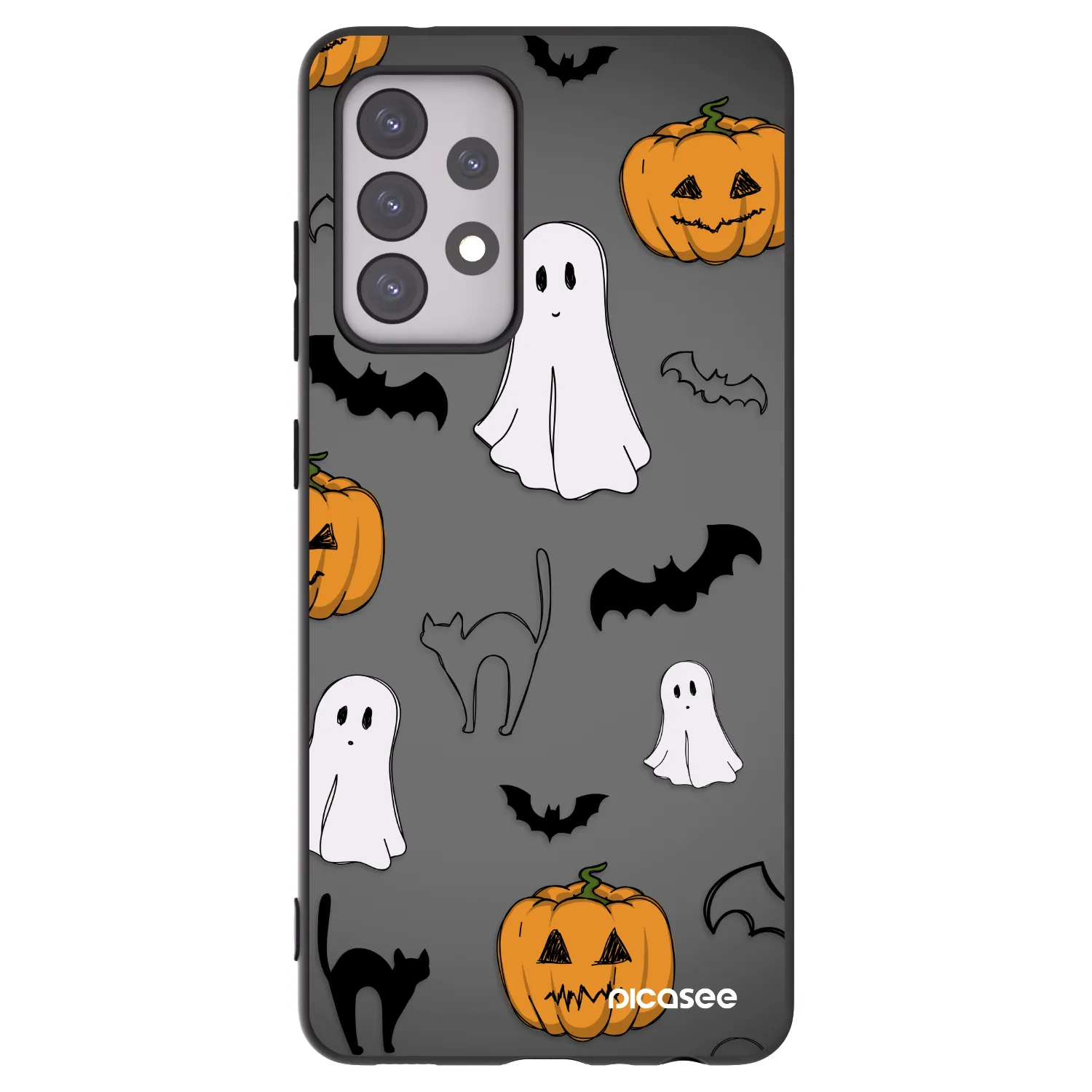 Picasee silikonový černý obal pro Samsung Galaxy A52 5G A525F - Spooky crew