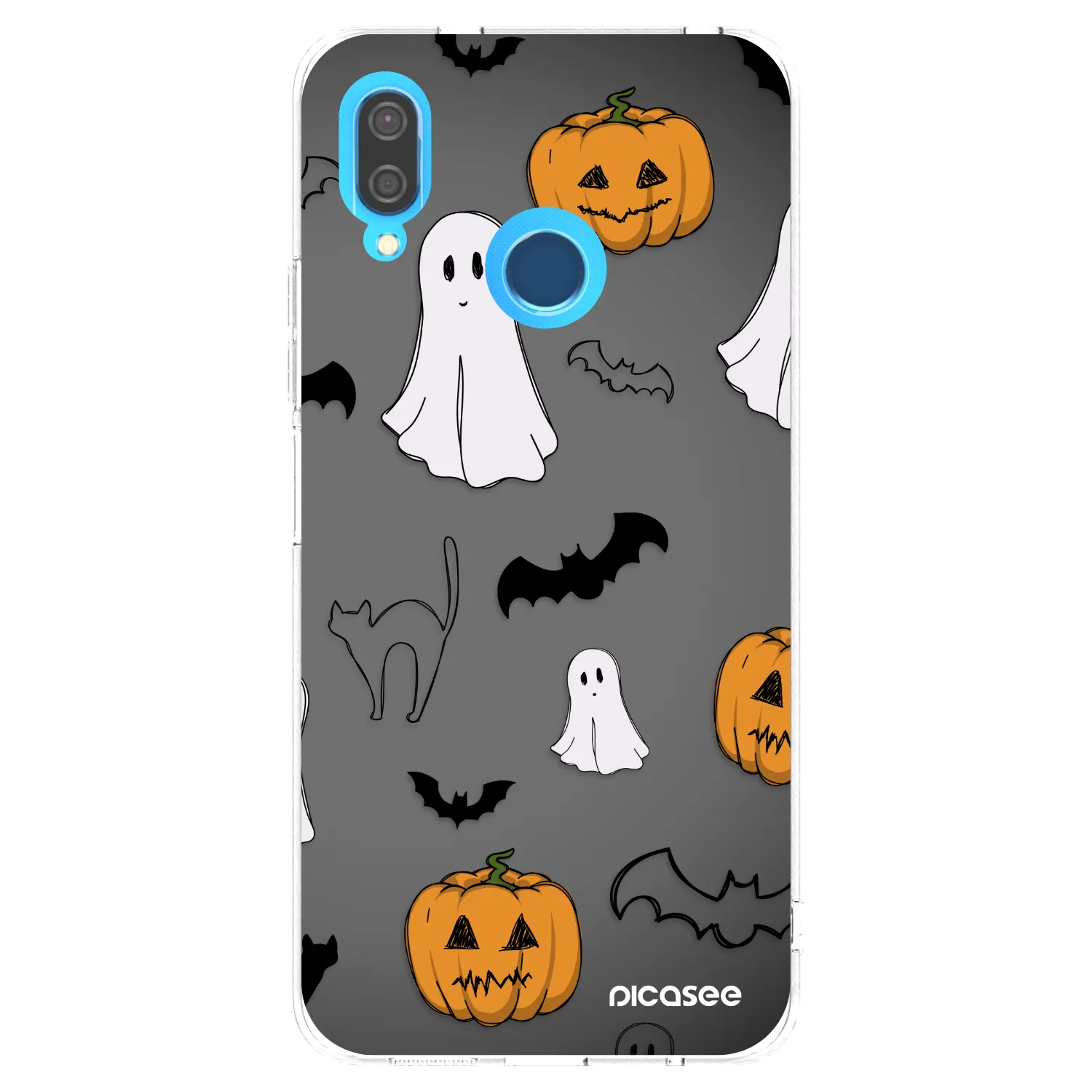 Picasee silikonový průhledný obal pro Huawei P20 Lite - Spooky crew