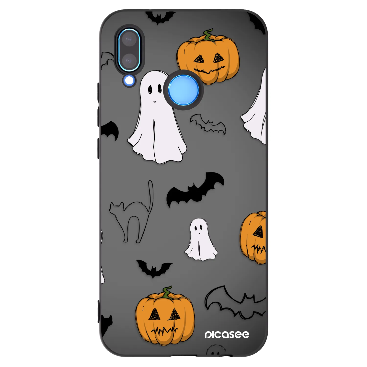 Picasee silikonový černý obal pro Huawei P20 Lite - Spooky crew