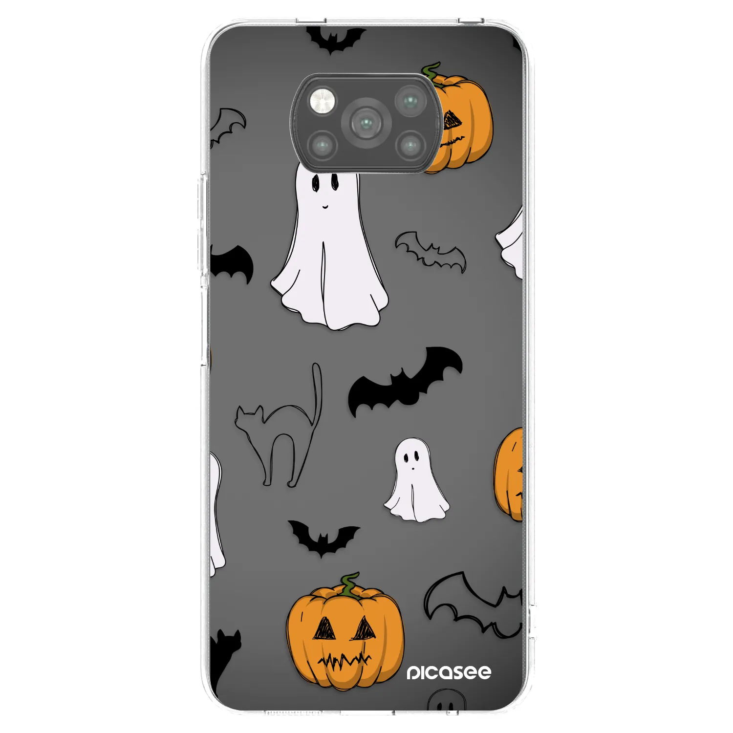 Picasee silikonový černý obal pro Xiaomi Poco X3 Pro - Spooky crew