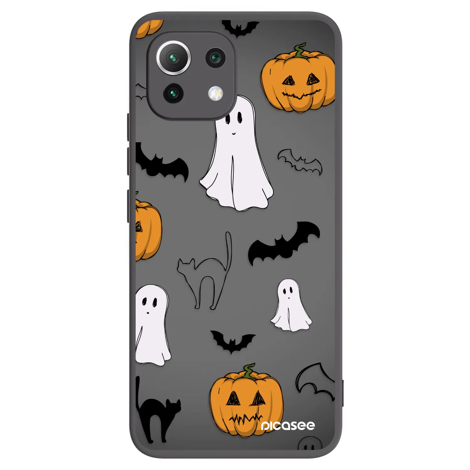 Picasee silikonový černý obal pro Xiaomi Mi 11 Lite - Spooky crew
