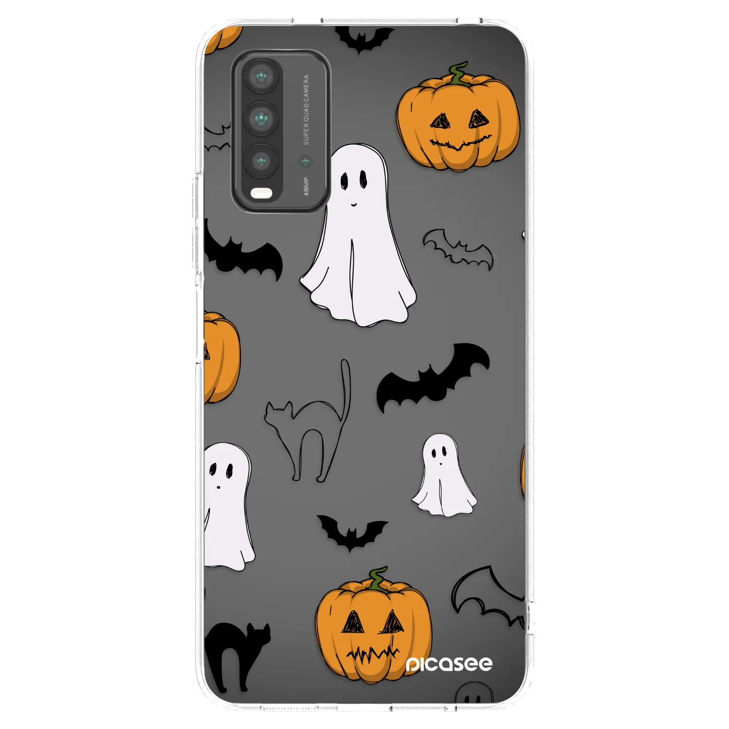 Picasee silikonový černý obal pro Xiaomi Redmi 9T - Spooky crew