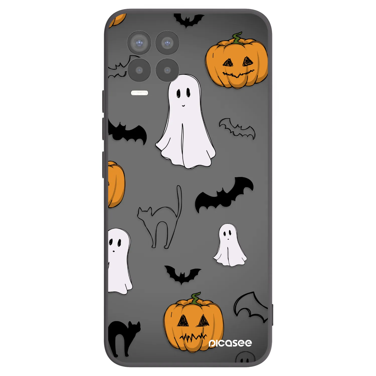 Picasee silikonový černý obal pro Realme 8 Pro - Spooky crew