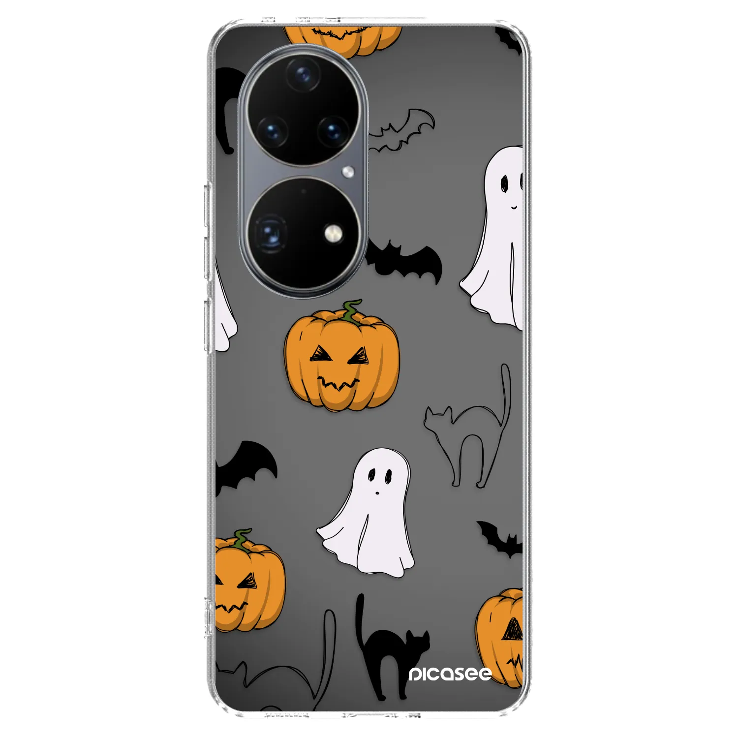 Picasee silikonový průhledný obal pro Huawei P50 - Spooky crew