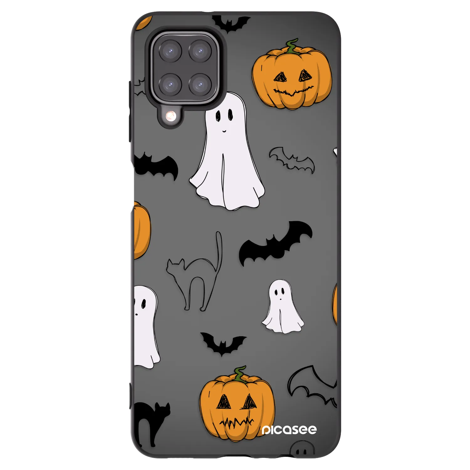 Picasee silikonový černý obal pro Samsung Galaxy M12 M127F - Spooky crew