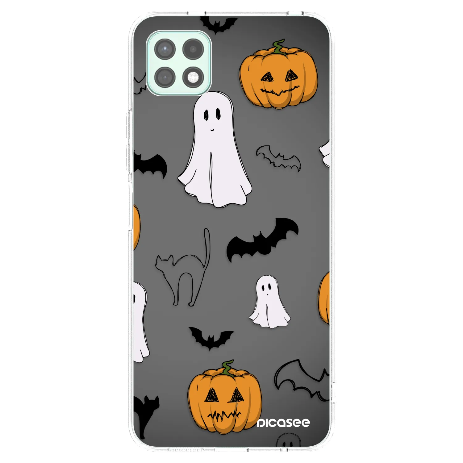 Picasee silikonový průhledný obal pro Samsung Galaxy A22 A226B 5G - Spooky crew