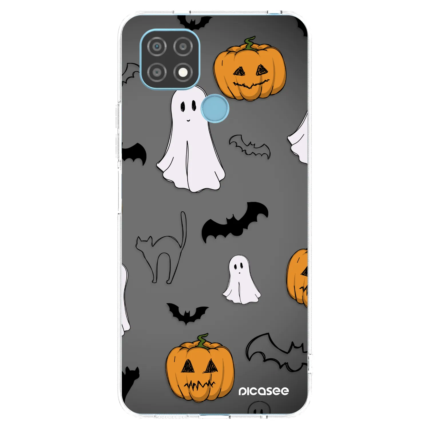 Picasee silikonový průhledný obal pro Realme C21 - Spooky crew