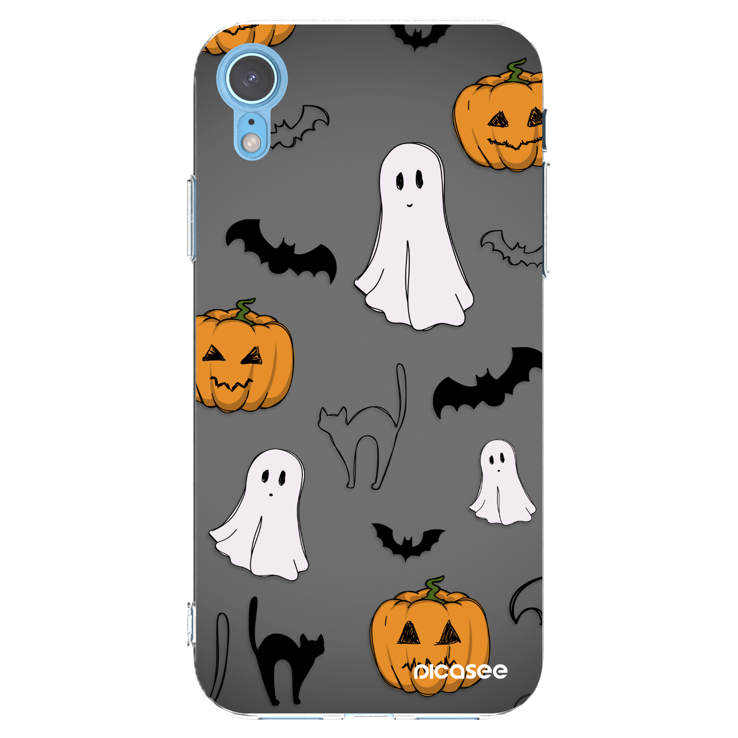 Picasee silikonový průhledný obal pro Apple iPhone XR - Spooky crew