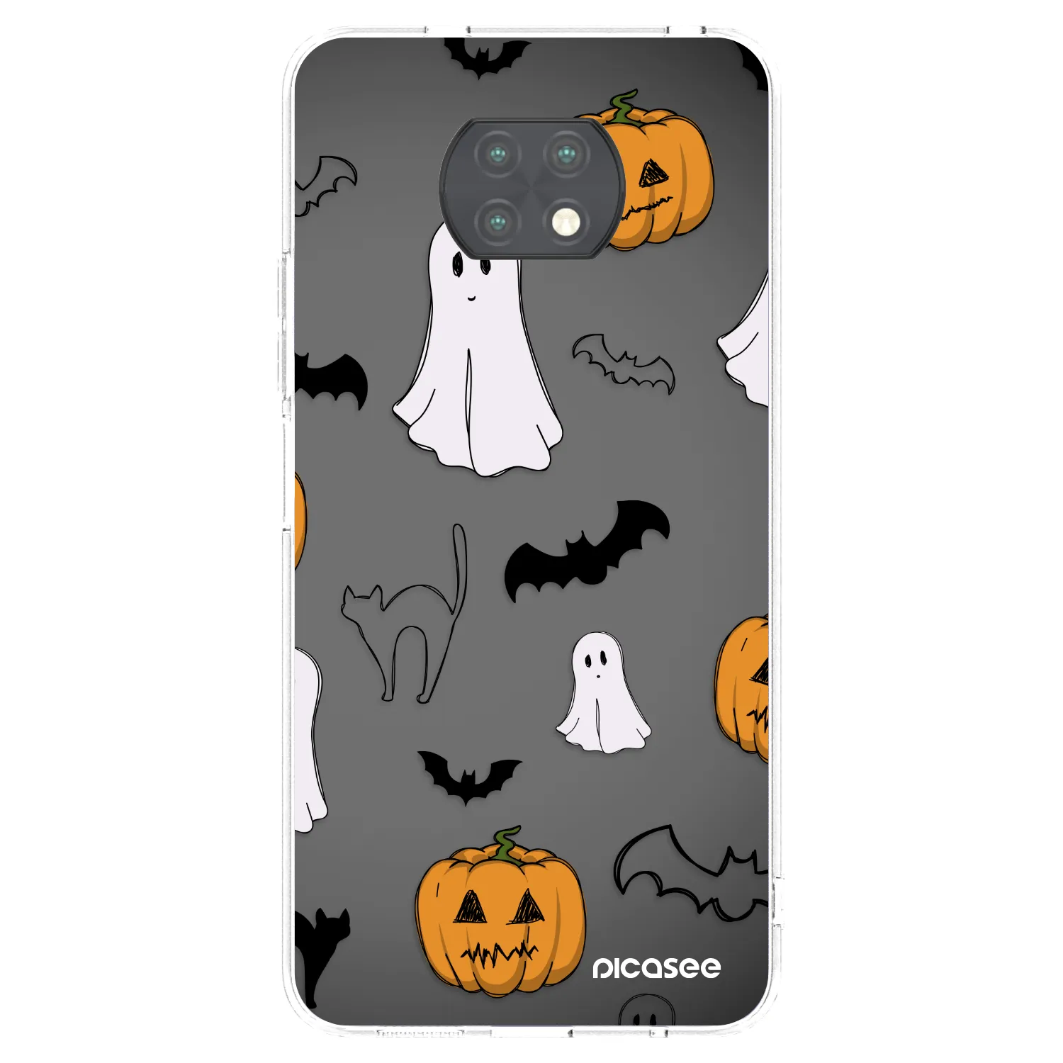 Picasee silikonový průhledný obal pro Xiaomi Redmi Note 9T - Spooky crew
