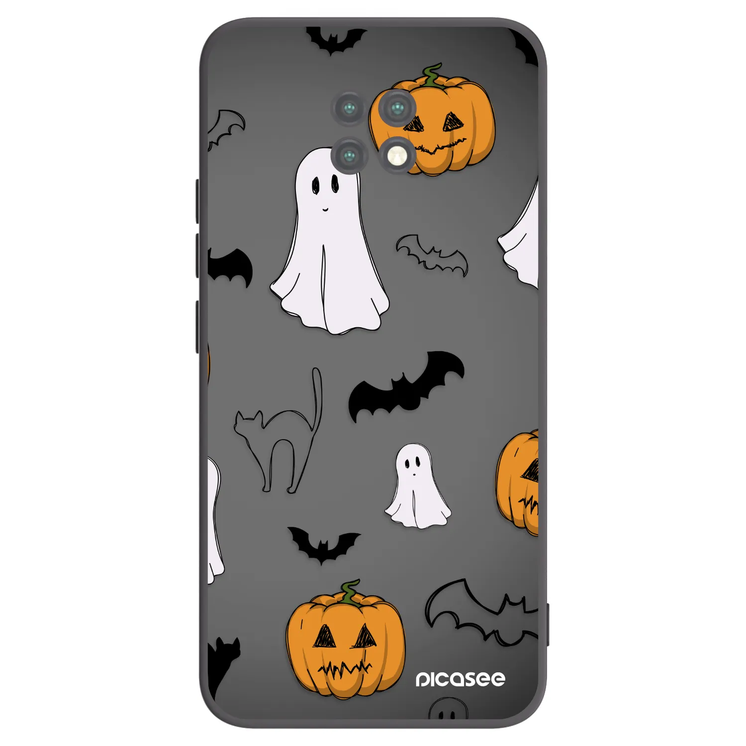 Picasee silikonový černý obal pro Xiaomi Redmi Note 9T - Spooky crew