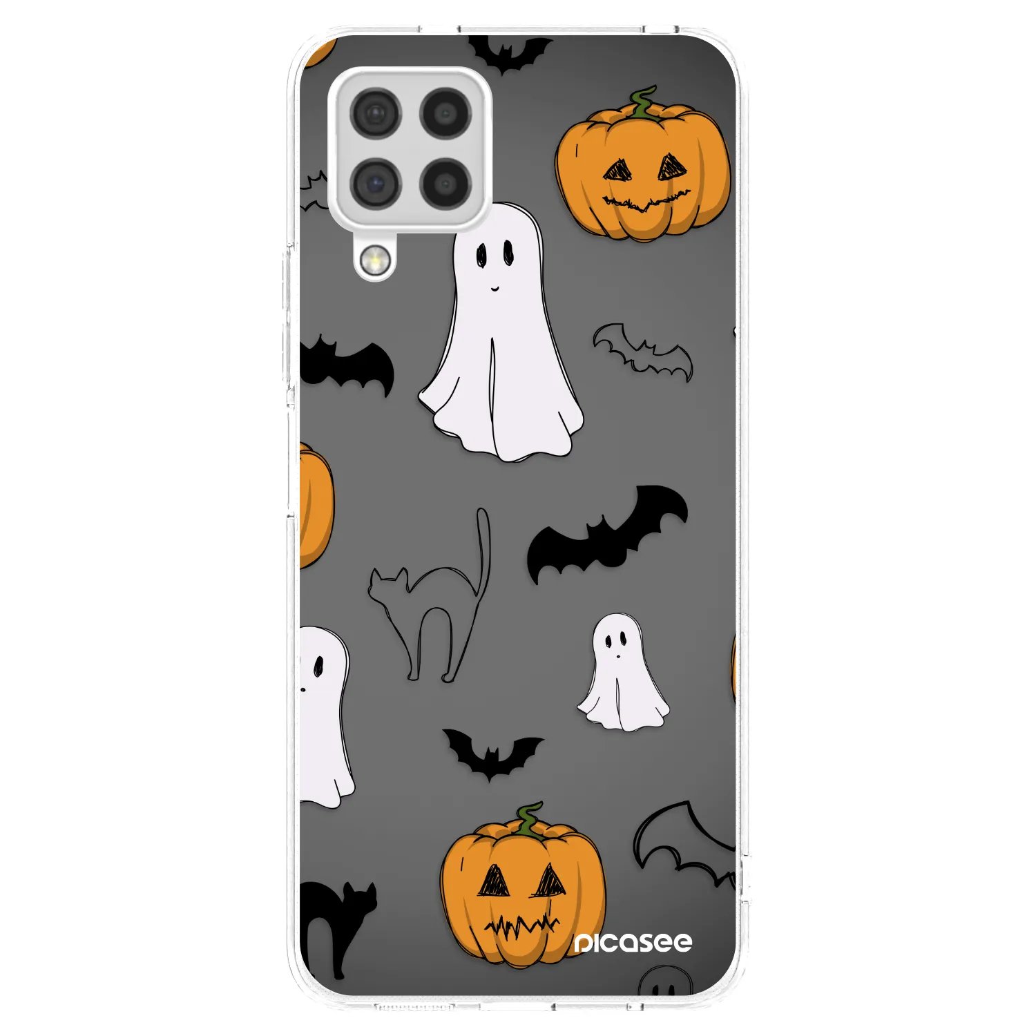 Picasee silikonový průhledný obal pro Samsung Galaxy A22 A225F 4G - Spooky crew