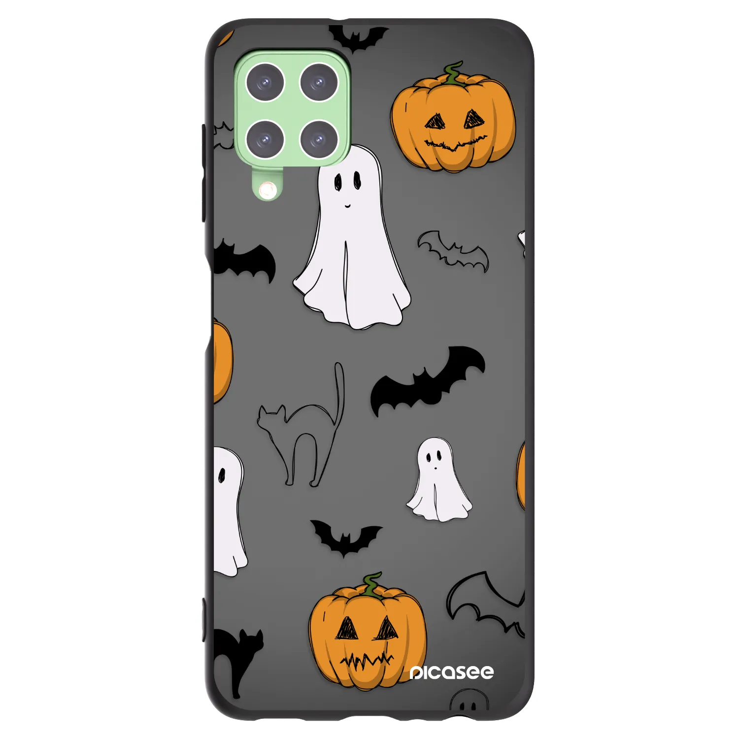 Picasee silikonový černý obal pro Samsung Galaxy A22 A225F 4G - Spooky crew