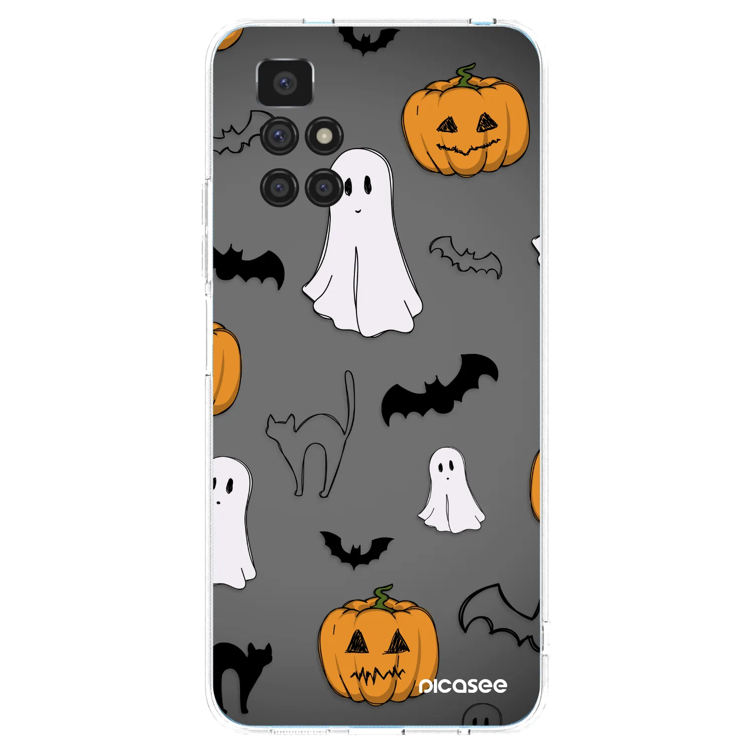 Picasee silikonový průhledný obal pro Xiaomi Redmi 10 - Spooky crew