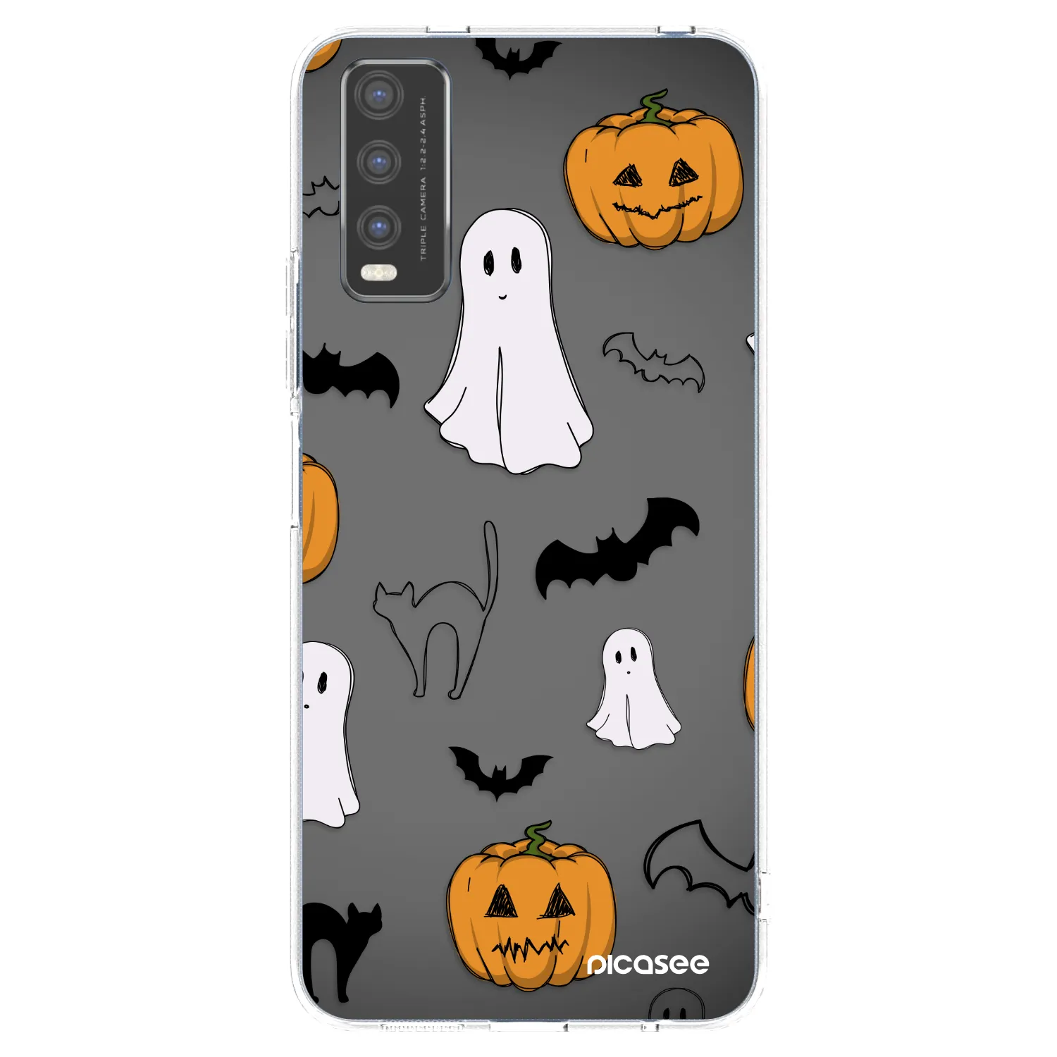 Picasee silikonový průhledný obal pro Vivo Y20s - Spooky crew
