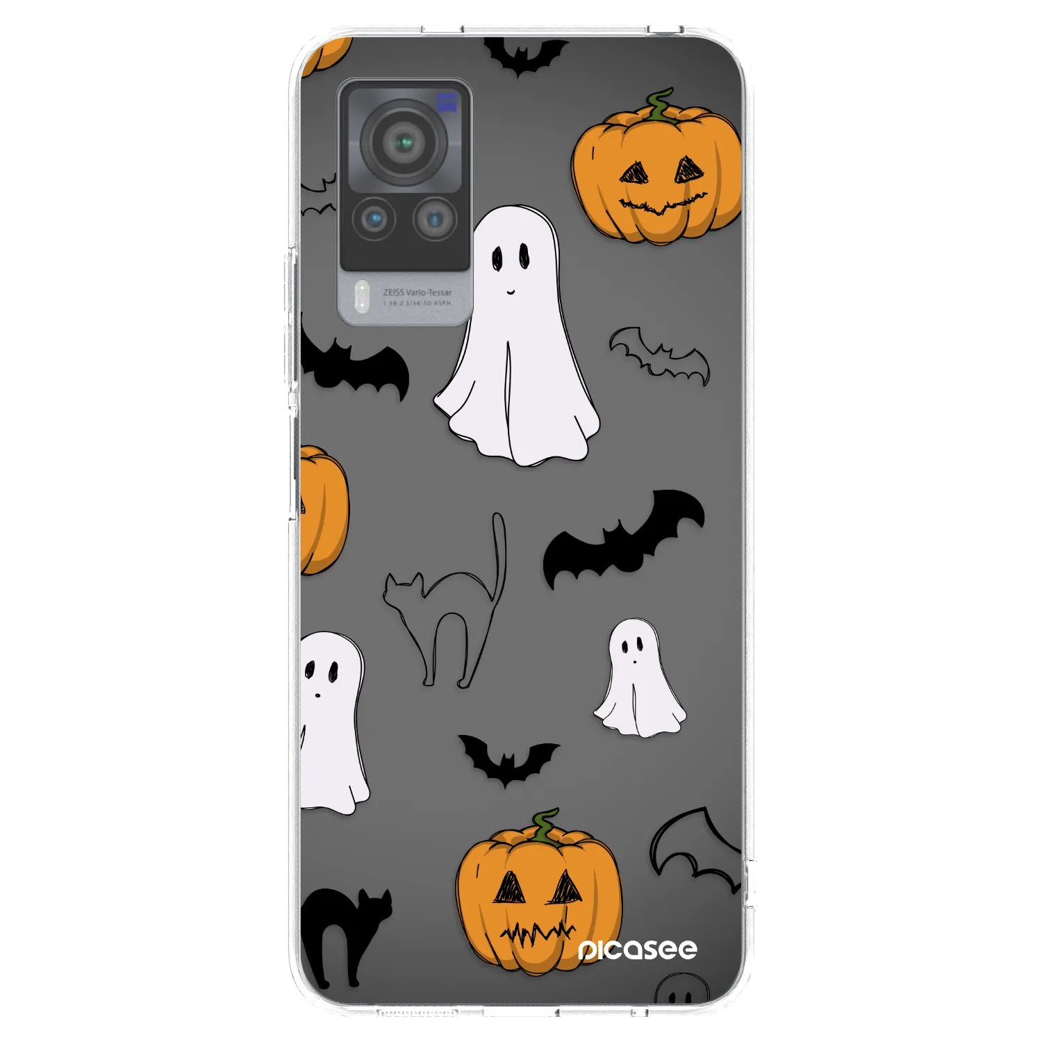 Picasee silikonový průhledný obal pro Vivo X60 Pro 5G - Spooky crew