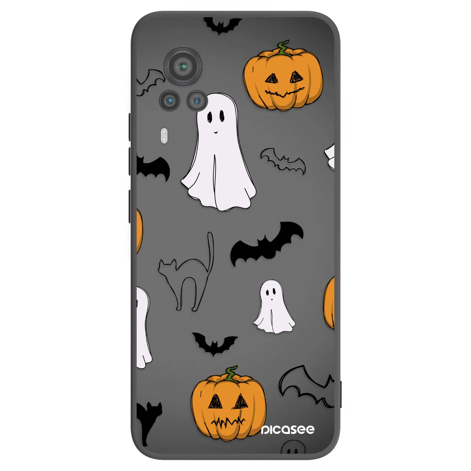 Picasee silikonový černý obal pro Vivo X60 Pro 5G - Spooky crew