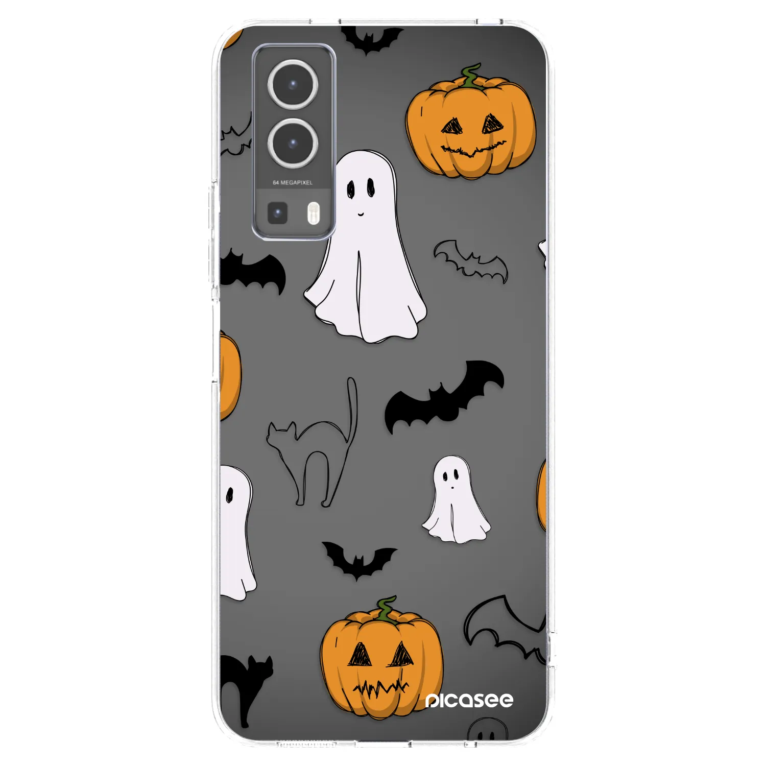 Picasee silikonový průhledný obal pro Vivo Y72 5G - Spooky crew