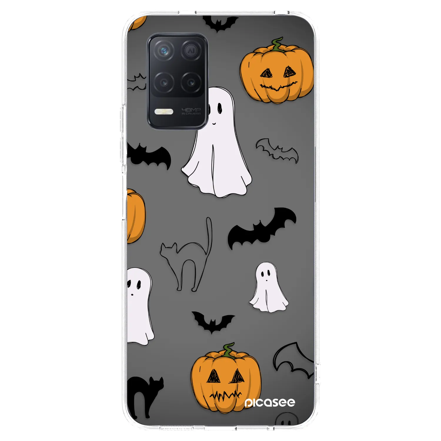 Picasee silikonový průhledný obal pro Realme 8 5G - Spooky crew