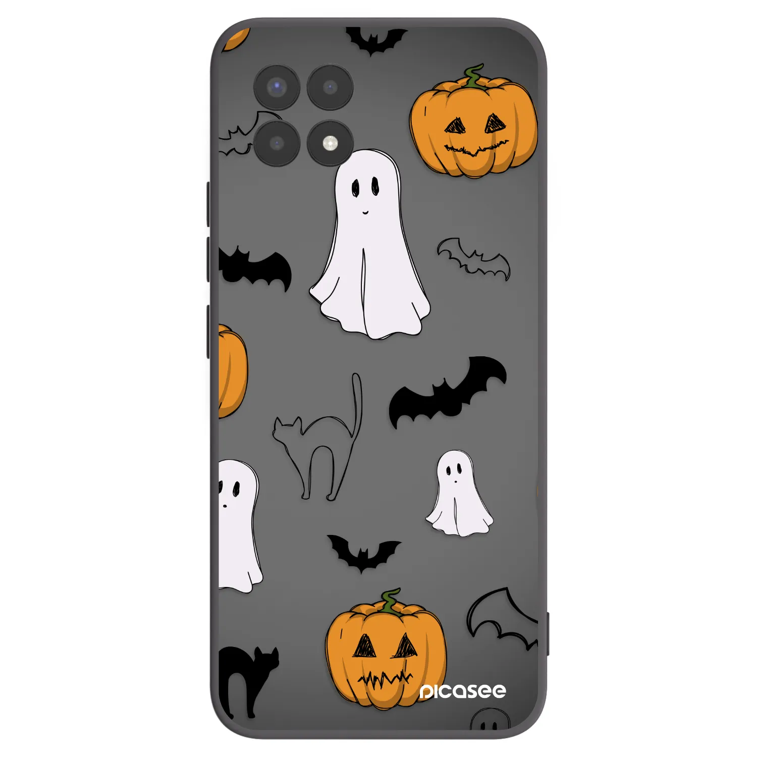 Picasee silikonový černý obal pro Realme 8i - Spooky crew