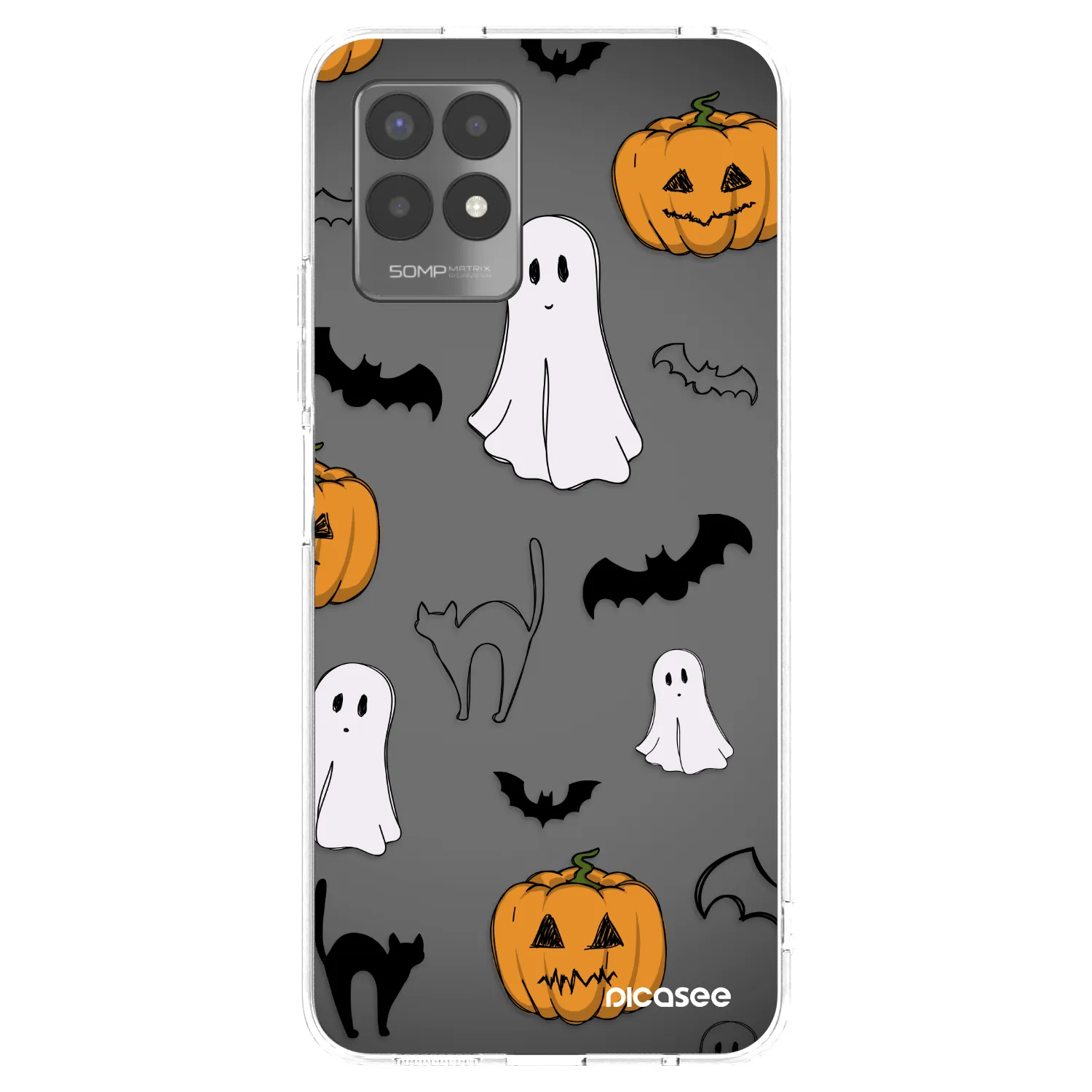 Picasee silikonový průhledný obal pro Realme 8i - Spooky crew