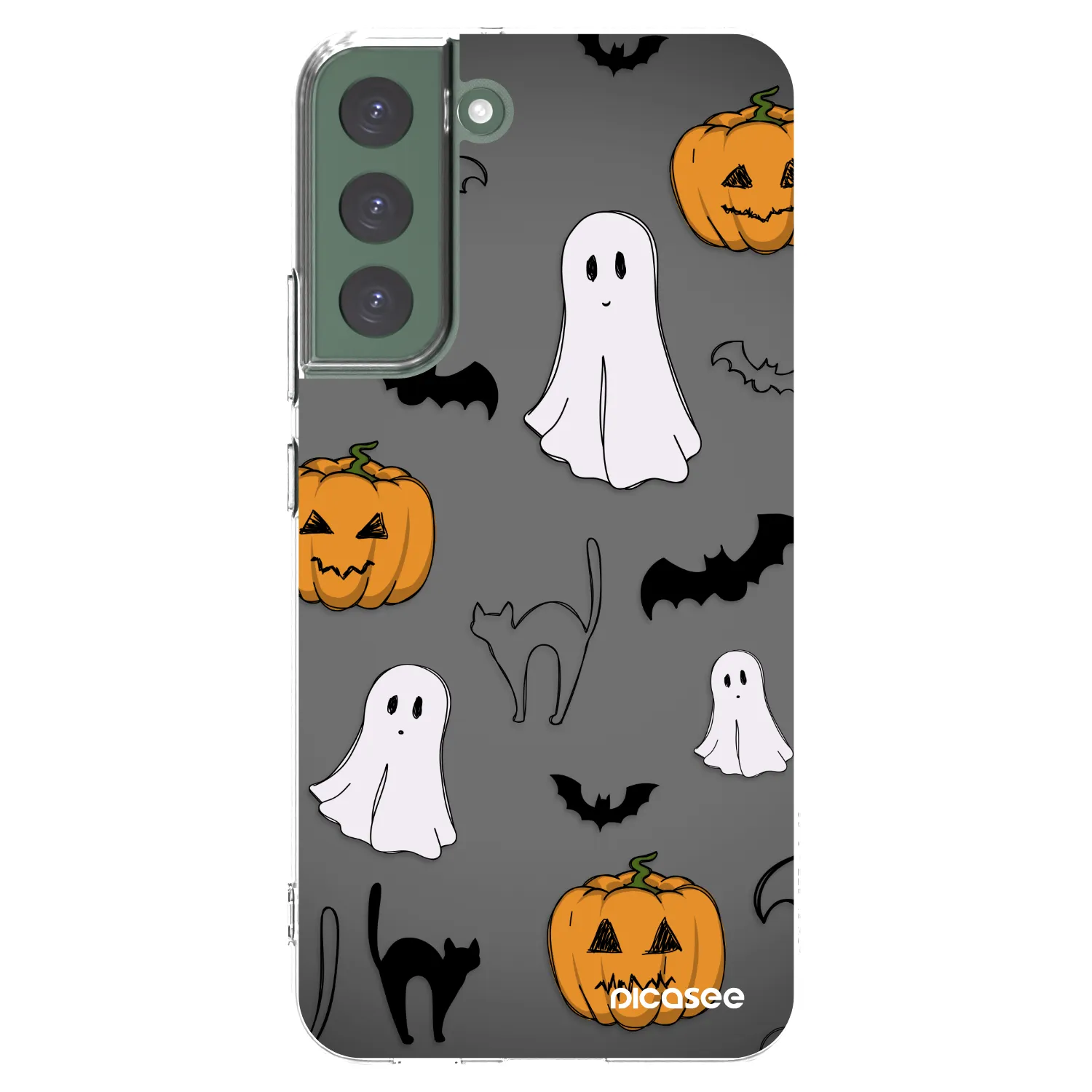 Picasee silikonový průhledný obal pro Samsung Galaxy S22+ 5G - Spooky crew