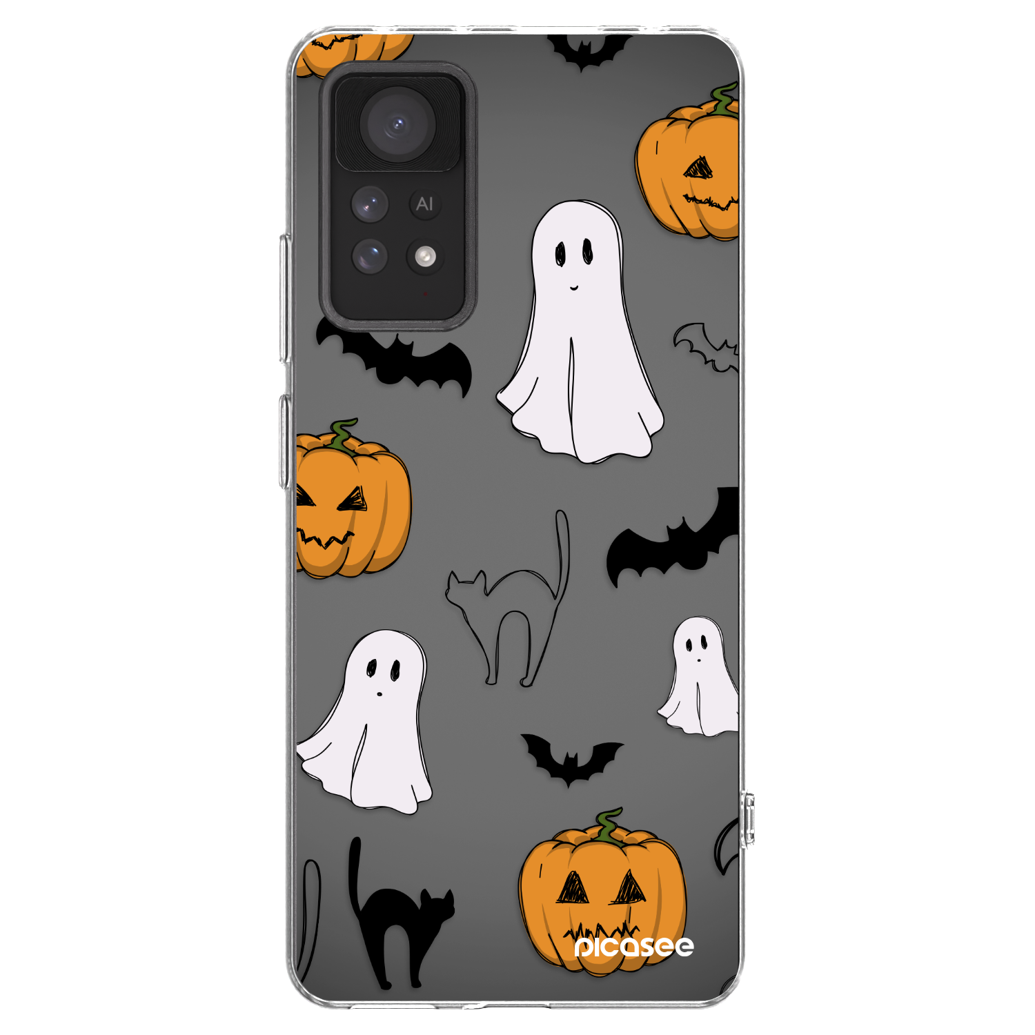 Picasee silikonový průhledný obal pro Xiaomi Redmi Note 11 Pro 5G - Spooky crew