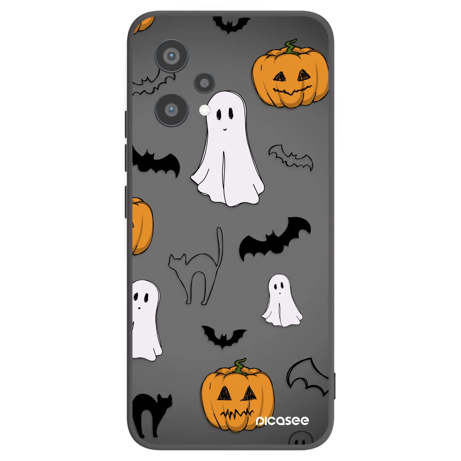 Picasee silikonový černý obal pro Realme 9 Pro 5G - Spooky crew