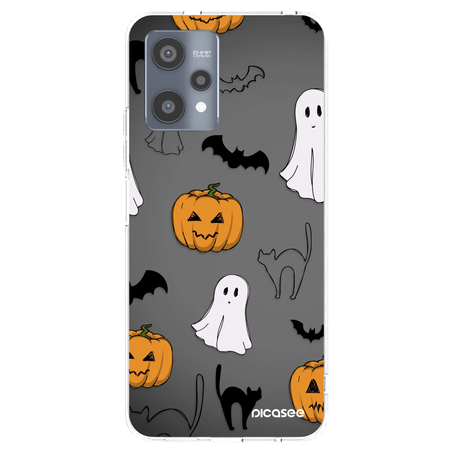 Picasee silikonový průhledný obal pro Realme 9 Pro 5G - Spooky crew
