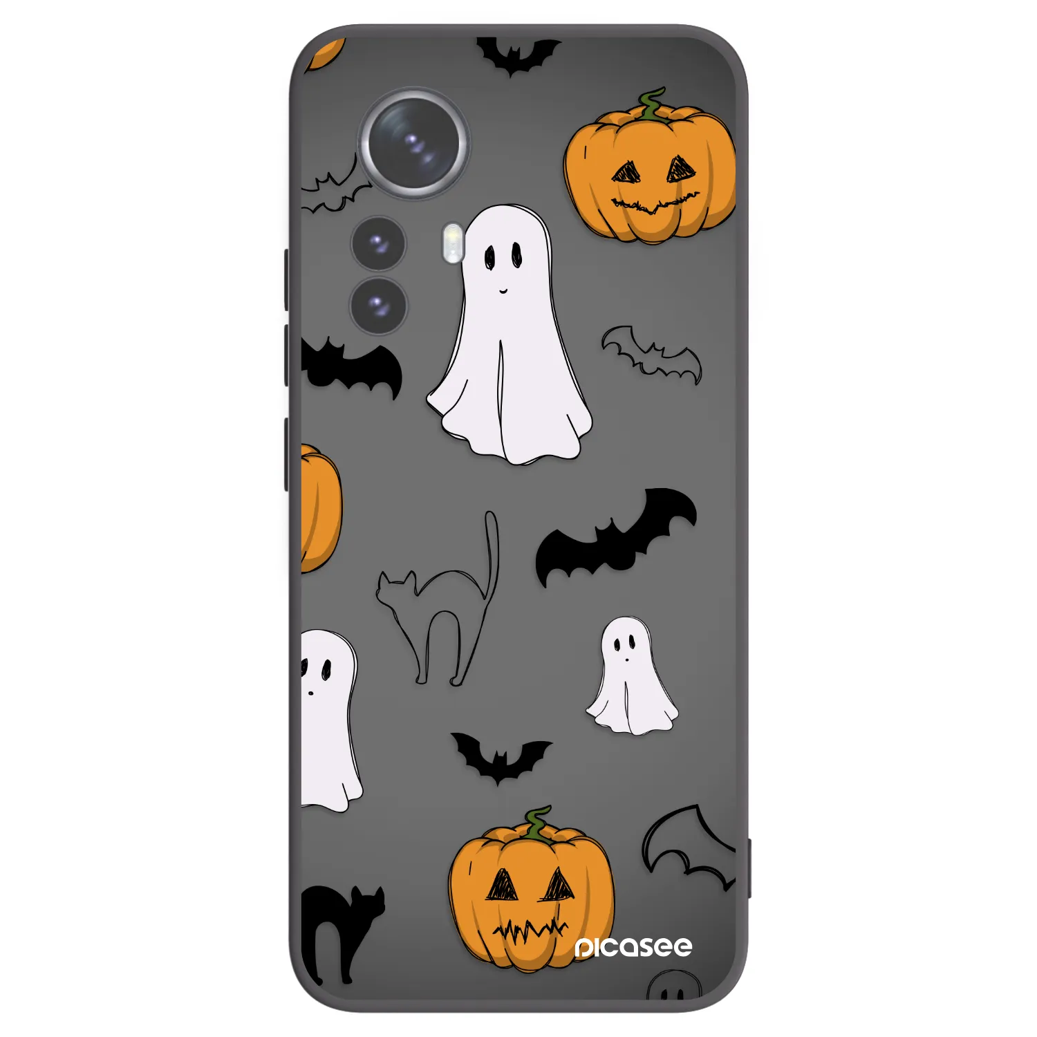 Picasee silikonový černý obal pro Xiaomi 12 Pro - Spooky crew