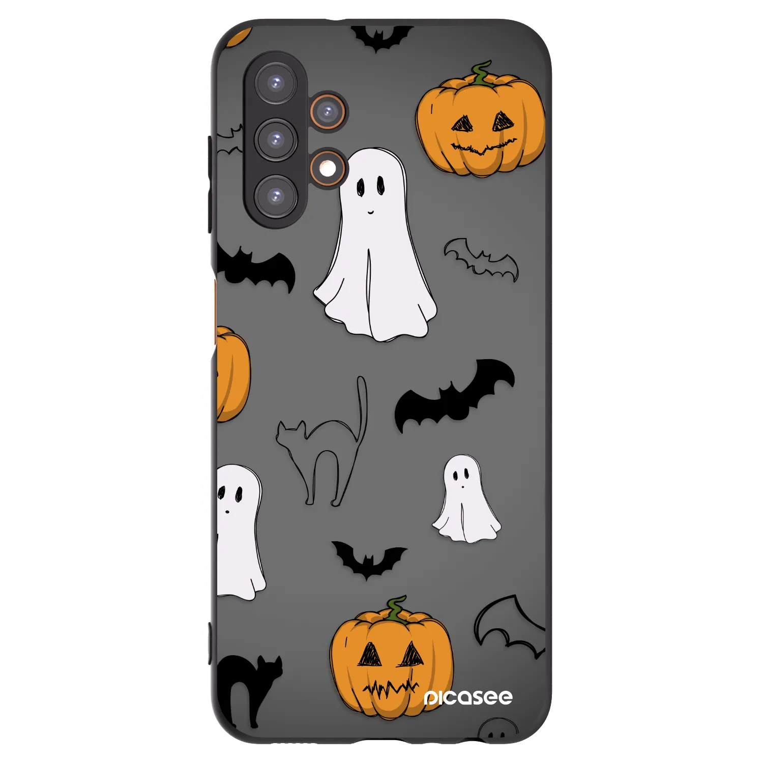 Picasee silikonový černý obal pro Samsung Galaxy A13 4G A135 - Spooky crew