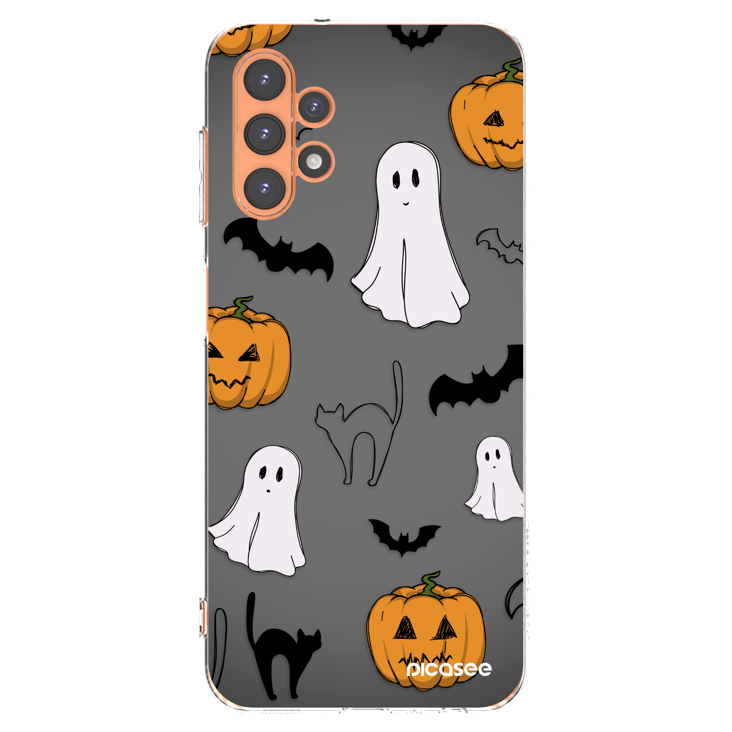 Picasee silikonový průhledný obal pro Samsung Galaxy A13 4G A135 - Spooky crew