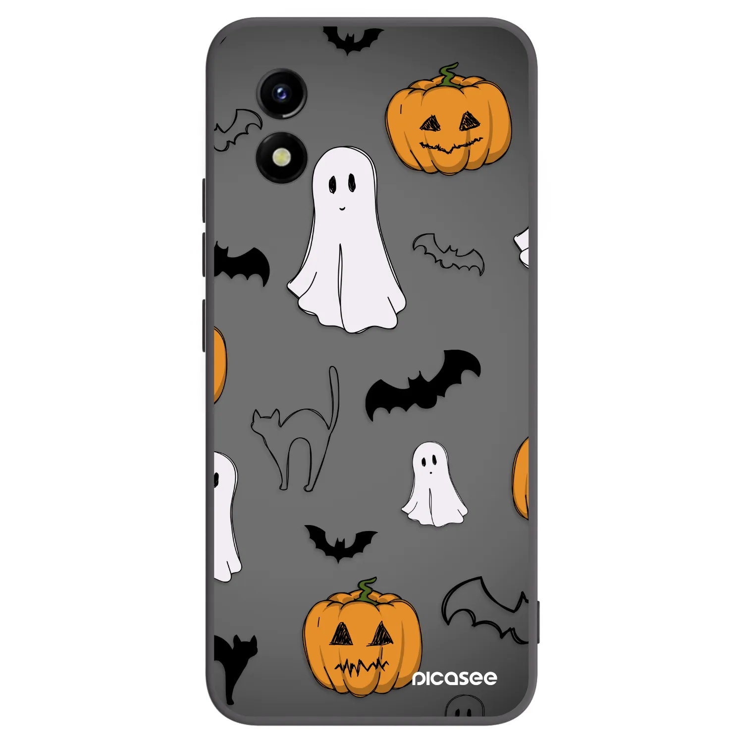 Picasee silikonový černý obal pro Vivo Y01 - Spooky crew