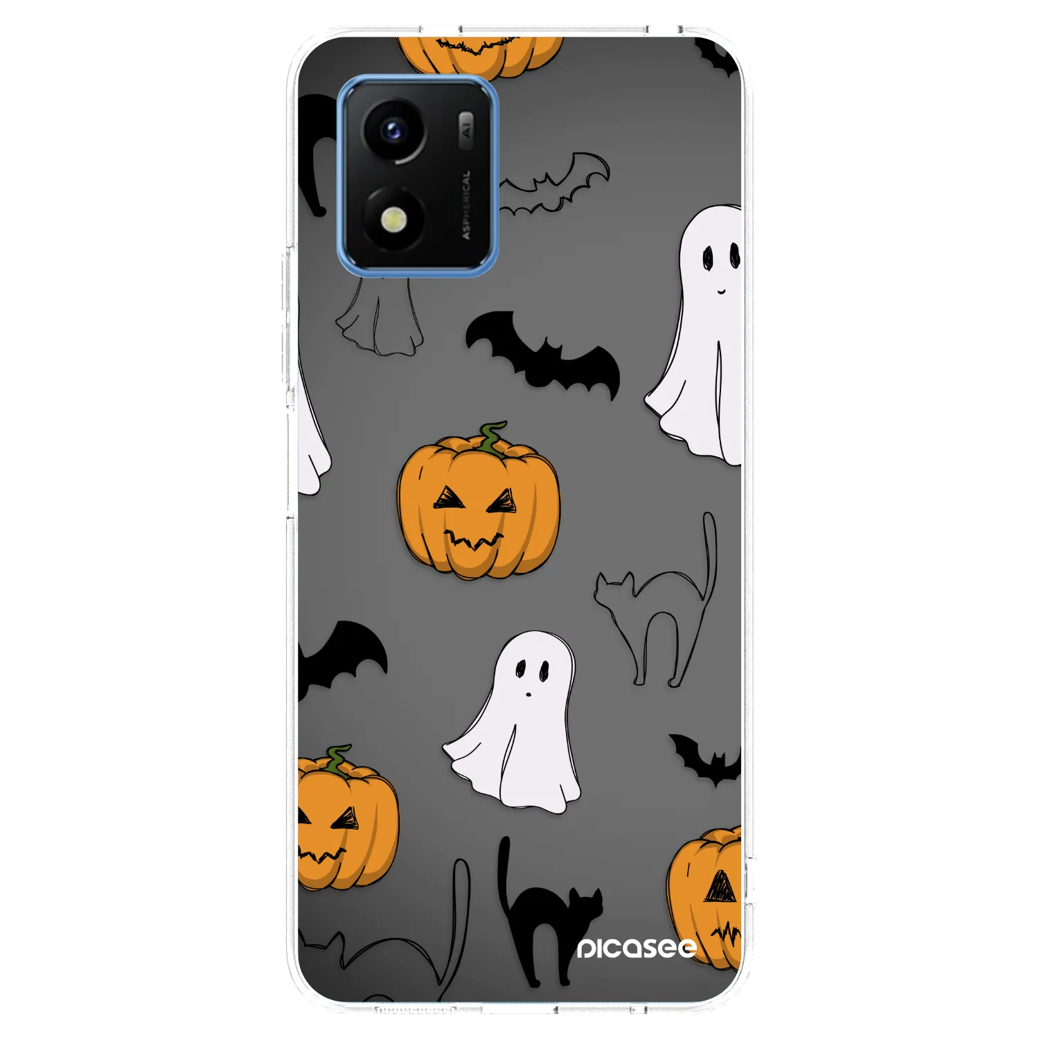 Picasee silikonový průhledný obal pro Vivo Y01 - Spooky crew