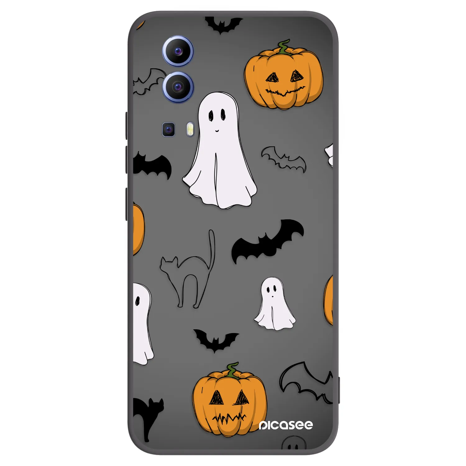 Picasee silikonový černý obal pro Vivo Y52 5G - Spooky crew