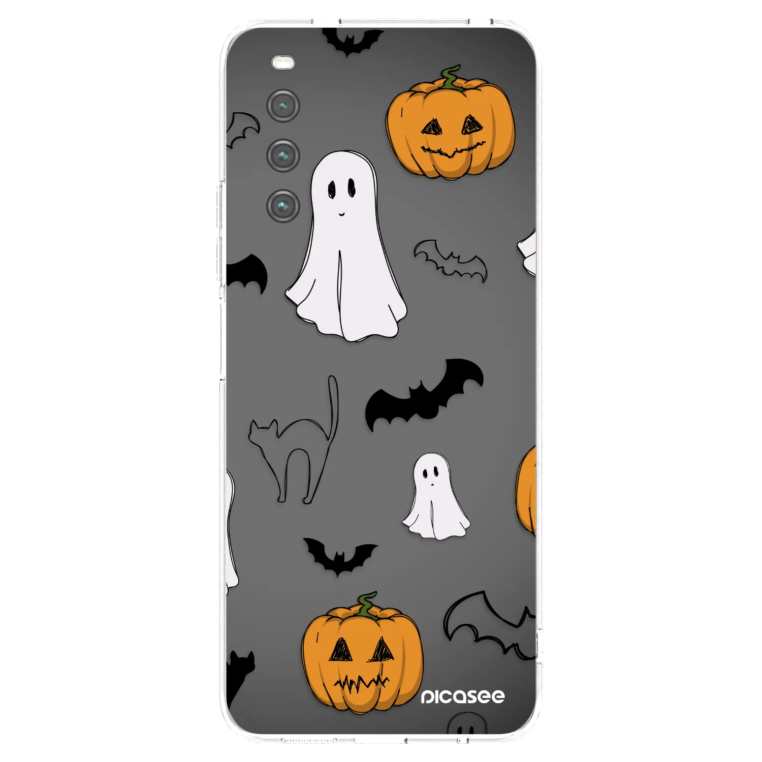 Picasee silikonový průhledný obal pro Sony Xperia 10 IV 5G - Spooky crew