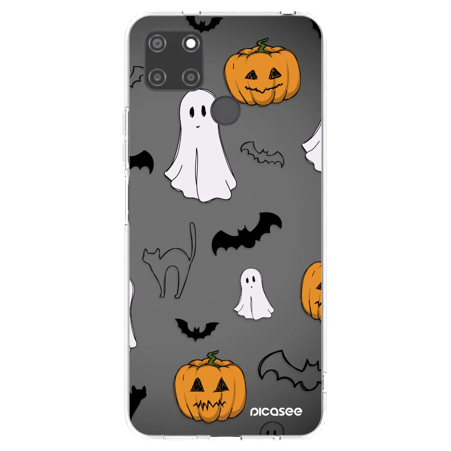 Picasee silikonový průhledný obal pro Realme C21Y - Spooky crew