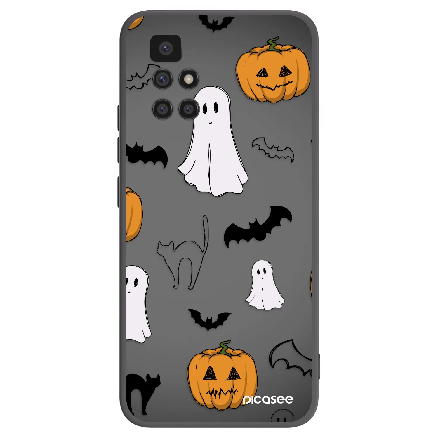 Picasee silikonový černý obal pro Xiaomi Redmi 10 (2022) - Spooky crew