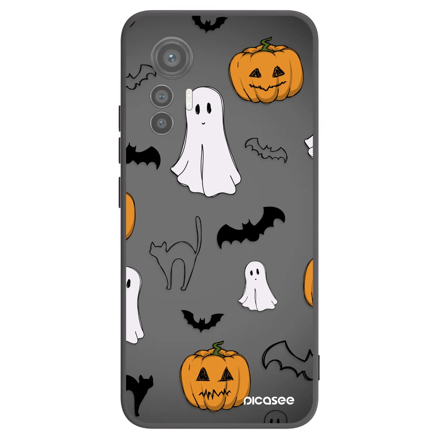 Picasee silikonový černý obal pro Xiaomi 12 Lite - Spooky crew
